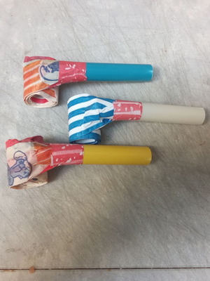 Smurf Party Whistle Set of 3, Like New, 1980s Collectible