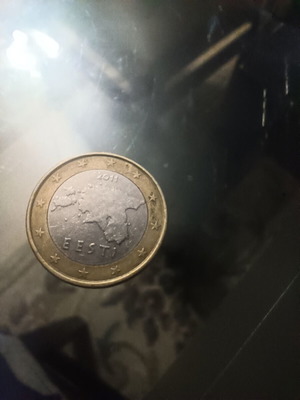 Estonia 1 euro coin 2011 used