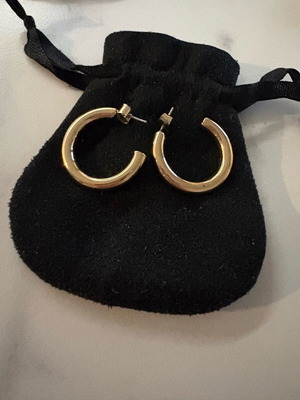 Zara hoop earrings like new, gold-colored