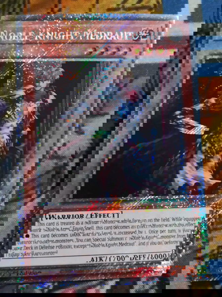 2) Noble Knight Medraut (Platinum Secret Rare, Yugioh)