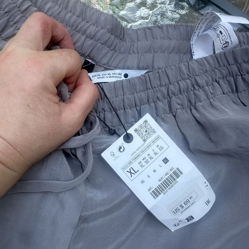 Zara pants new, size XL 42 14, grey