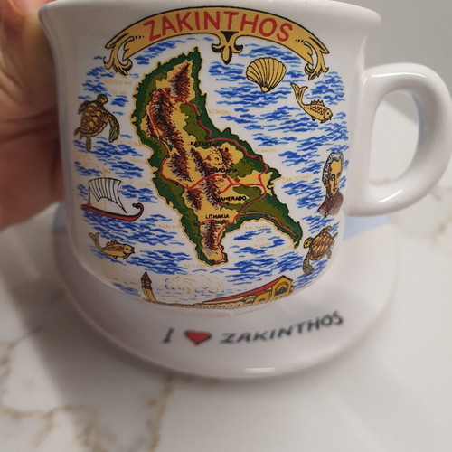 Zakynthos cup with saucer like new