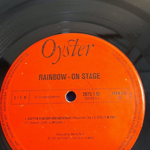 Rainbow On Stage double vinyl used, rock
