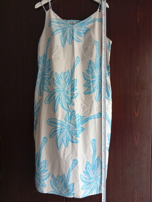 Lagbi dress size 42, white and turquoise