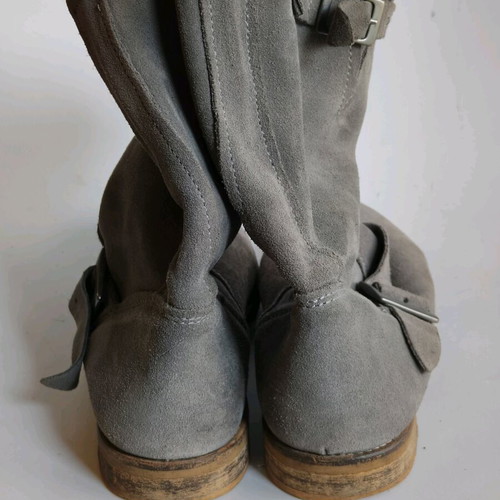 Biker boots suede Hush Puppies like new, gray
