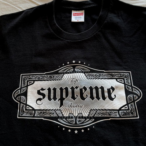 Supreme Top Shotta Tee Black SS22, size S