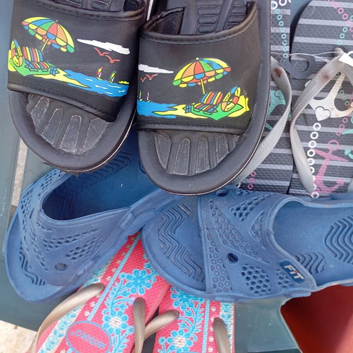 Flip flops new, pack of 5, sizes 38 and 39, multicolor