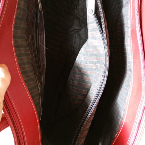 Thiros shoulder bag red eco leather like new