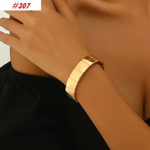 Bracelet #307 golden color, new, zinc alloy