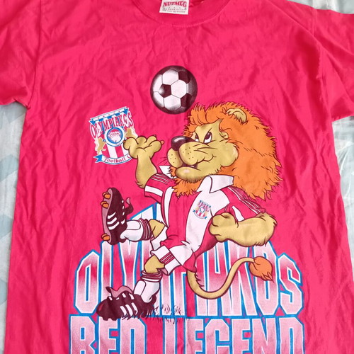 Olympiacos T Shirt early 90s Nutmeg Mills used, youth small