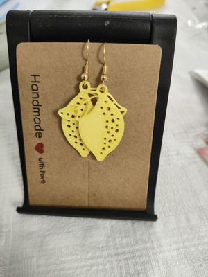 Simple Lemon 3D printing earrings made to order