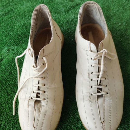 Men's shoes size 43 used, beige with laces, scarponi style