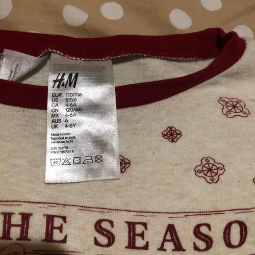 Set of 3 children's pajamas size 5-6 used, Zara and H&M