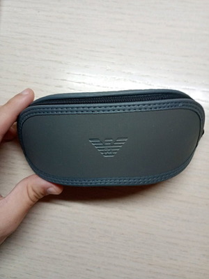 Armani Emporio glasses case gray new