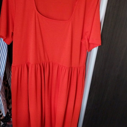 OVS coral dress new with square bust