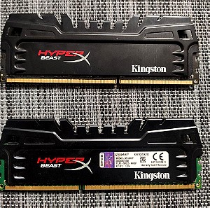 Μνήμες DDR3 Kingston HyperX Beast 2x4gb 1866Mhz