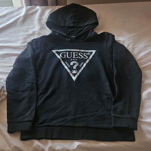 Guess hoodie for girls like new, black, size 11/12