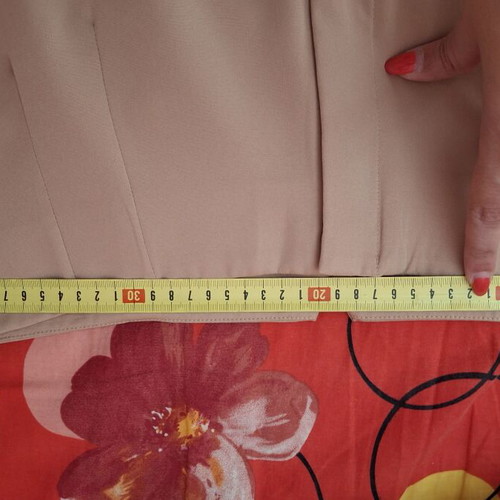High-waisted fabric pants beige size Large like new