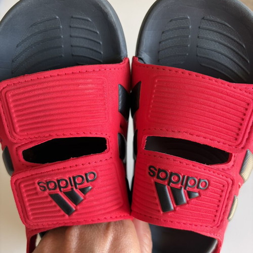 Adidas kids' sandals, red, size 28