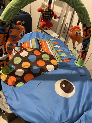 Baby gym play mat with hanging toys