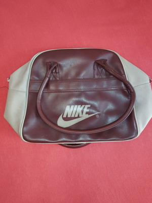 Nike vintage leather shoulder bag 90's used, multicolor