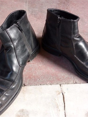 Lupo Black Leather Ankle Boots Size 40 Used