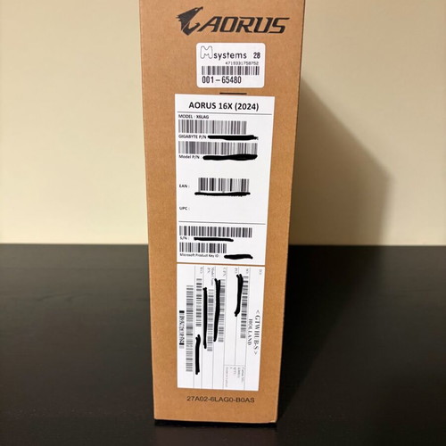 Gigabyte Aorus 16X 16" gaming laptop i9-14900HX 32GB 2TB SSD RTX 4070 new