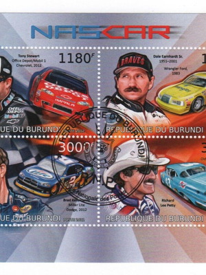 Γραμματόσημο 2012 Burundi Nascar minisheet καινούργιο