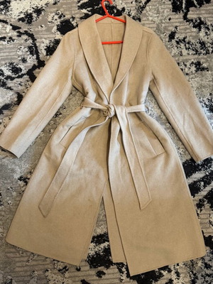 Wool coat used, beige, size S/M