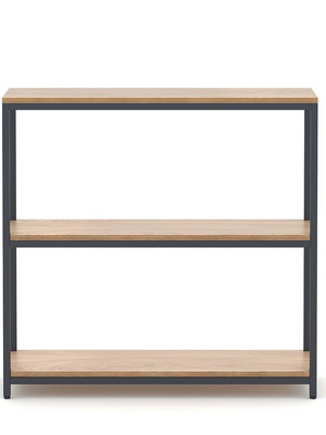 Μεταλλική ραφιέρα με ξύλο σαν καινούργιο