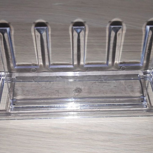 Cosmetic and amenities holder like new, transparent plexiglass