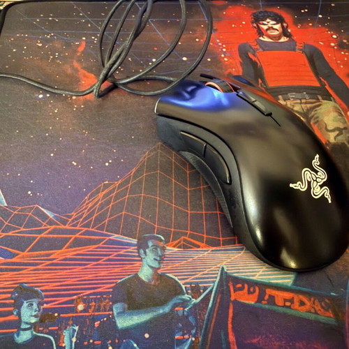 Razer DeathAdder Elite gaming mouse used, 16,000 DPI RGB Chroma