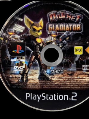 Ratchet Gladiator PlayStation 2 disc used, action adventure game