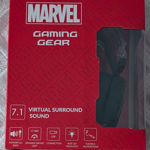Marvel gaming headphones USB new with 7.1 virtual surround sound