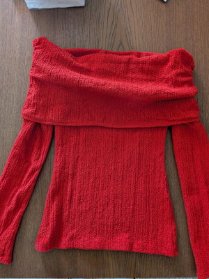 Zara red off-shoulder blouse size medium like new