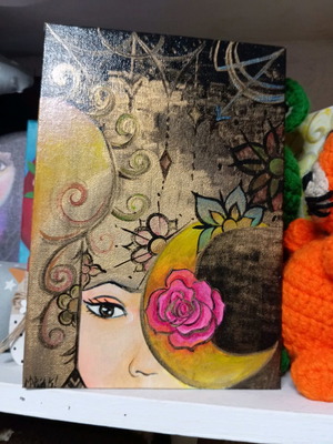 Painting 18x24cm on cardboard new