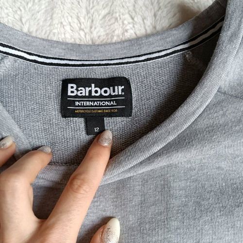 Barbour sweatshirt like new, gray