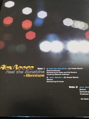 Alex Reece - Feel The Sunshine Remixes 12" single