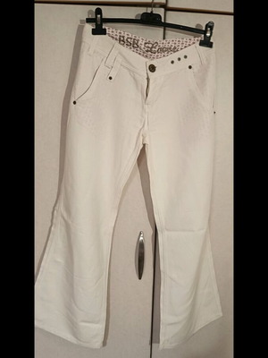 White BSB wide pants like new, size XS
