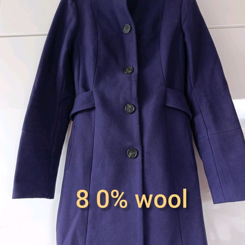 Sisley vintage wool coat, small size, purple