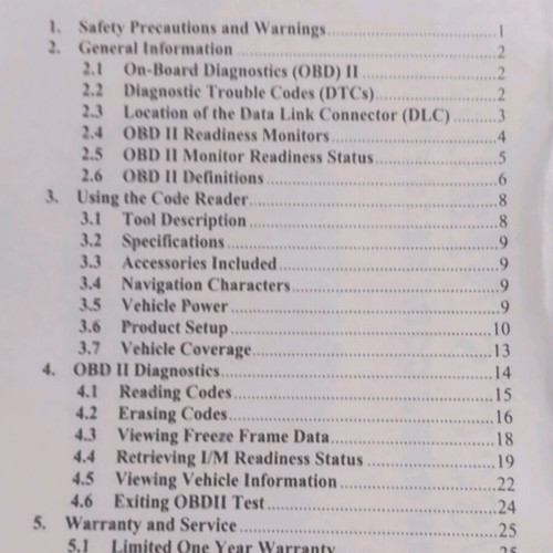 MS-309 OBD2 Autonomous Car Fault Scanner Device new