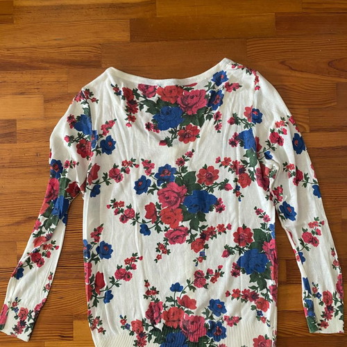 Cardigan medium used, colorful, floral pattern