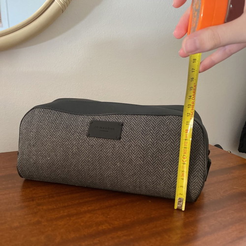 Jo Malone London men's cosmetic bag dopp kit like new, black and grey