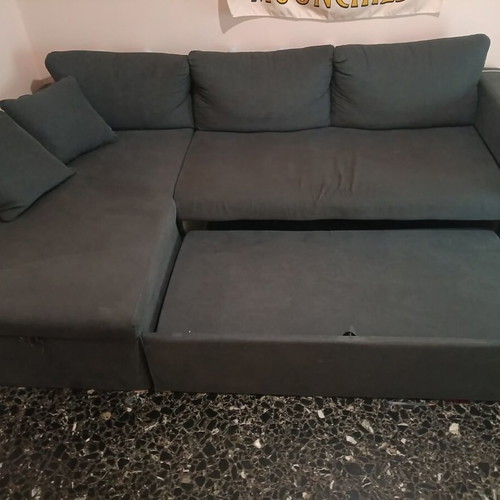 Corner sofa bed used, opens to double bed