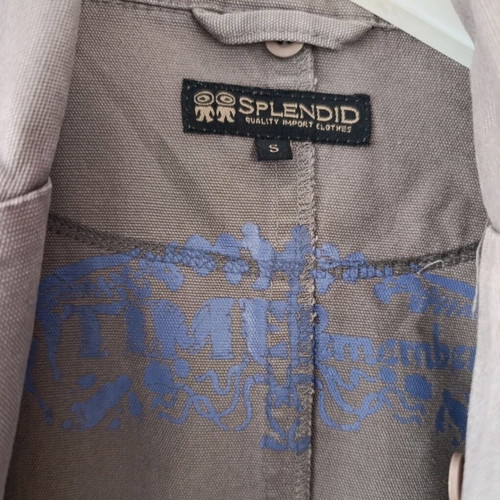 Denim utility/military style jacket Splendid cotton like new, green, size S