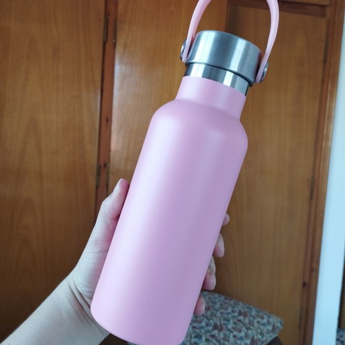 Coolbee pink insulated bottle, stainless steel, 500 ml