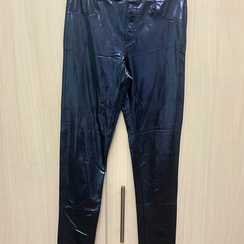 Zara vinyl leggings, blue purple