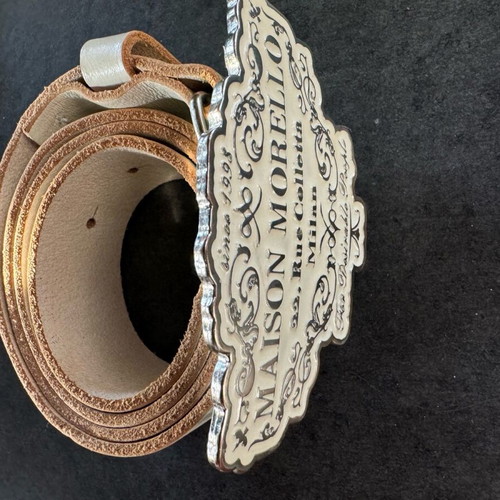 Frankie Morello leather belt like new, beige, size 85