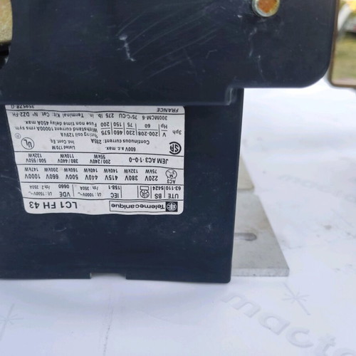 Thermal relay used, high power 100 kW, 95-125 A