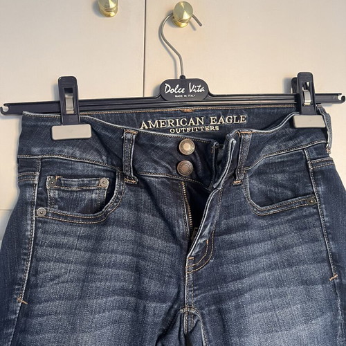 Τζιν American Eagle μεταχειρισμένο, καμπάνα, μέγεθος small, μπλε